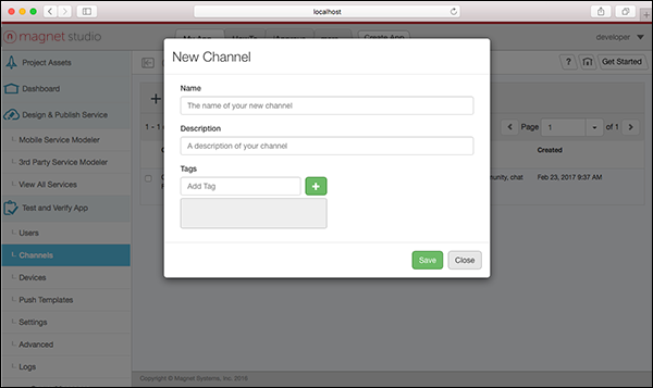 New Channel Window